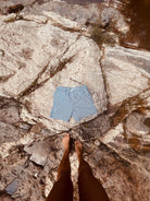 Swimming shorts with blue stripes. Zipped pockets. Loa swimwear.